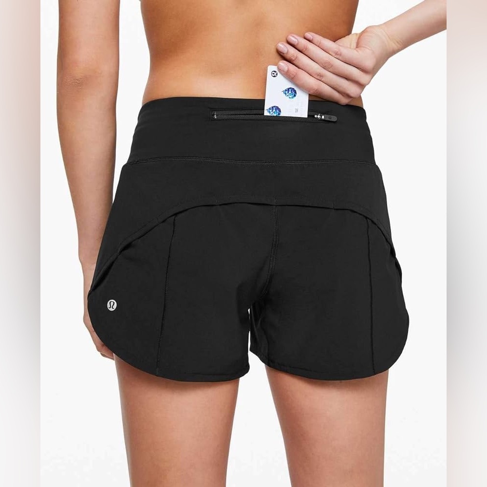 Lululemon Speed Up Mid Rise Black 4” Short